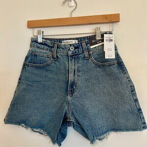 Abercrombie & Fitch High Waisted dad Denim Shorts
